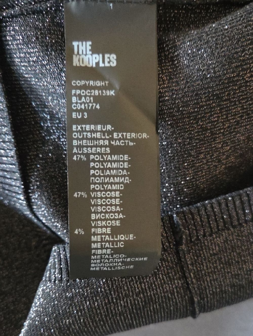 The Kooples Shimmer Knit Studded Polo Top - Picture 9 of 9